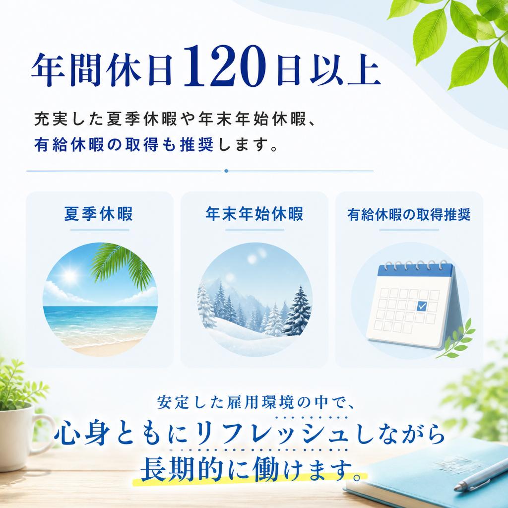 安心の福利厚生